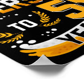 55歳の誕生日パーティー応援とビール55年 ポスター (角)