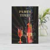 55歳の誕生日パーティー招待状 招待状 (スタンド正面)