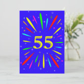 55歳の誕生日パーティー招待状 爆発 招待状 (スタンド正面)