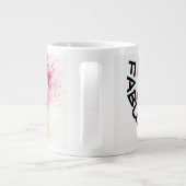 55歳の誕生日パーティー水の色のスプラッシュ ジャンボコーヒーマグカップ (裏面)