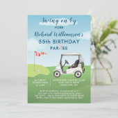 55歳の誕生日パーティー メンズゴルフテーマパーティー 招待状 (スタンド正面)