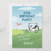 55歳の誕生日パーティー メンズゴルフテーマパーティー 招待状 (裏面)