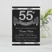 55歳の誕生日パーティー 招待状 (スタンド正面)