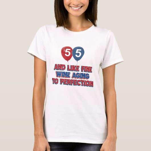 55歳の誕生日プレゼント Tシャツ (正面)