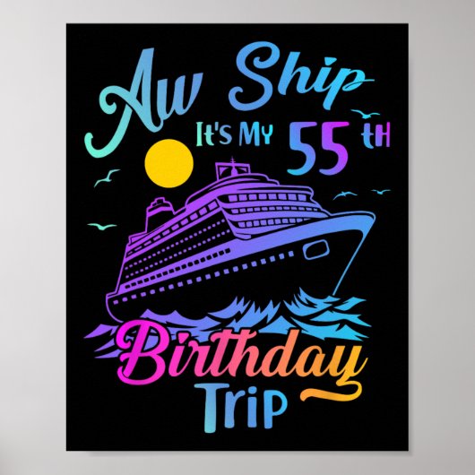 55歳の誕生日旅行クルーズバケーション ポスター (正面)