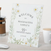 55歳の誕生日 お花畑 ダイジー オーダーメイド 台座サイン (インサイチュ)