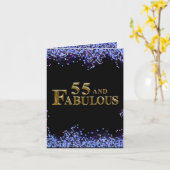 55歳の誕生日 カード (黄色い花)