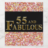 55歳の誕生日 ワインラベル (シングルラベル)