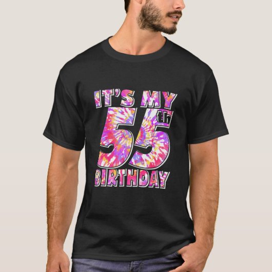 55歳の誕生日 55歳の男の子と女の子Tシャツ Tシャツ (正面)