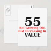 55歳クールの誕生日デザイン ポストカード (正面/裏面)
