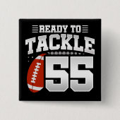 55歳タックルサッカーパーティー55誕生日 缶バッジ (正面)