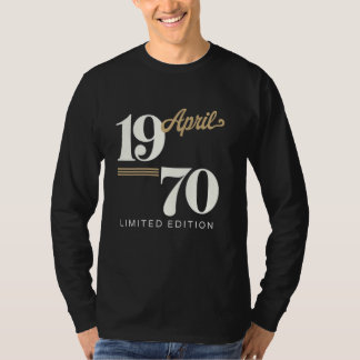 55歳レトロクラシック1970生まれ年4月限定 Tシャツ