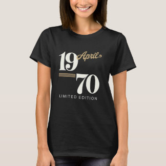 55歳レトロクラシック1970生まれ年4月限定 Tシャツ
