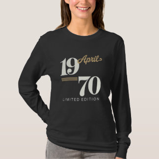 55歳レトロクラシック1970生まれ年4月限定 Tシャツ