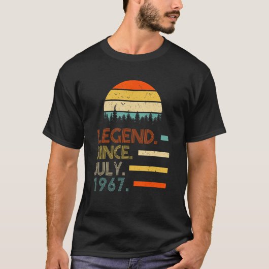 55歳レトロ誕生日伝説1966年7月 Tシャツ (正面)