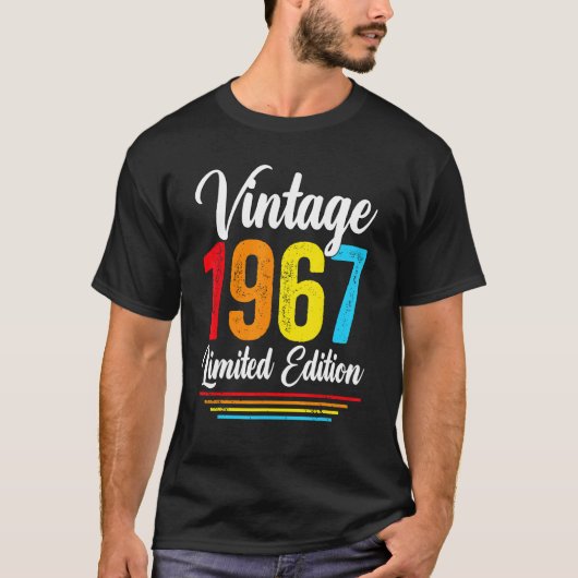55歳ヴィンテージ1967 55誕生日 Tシャツ (正面)