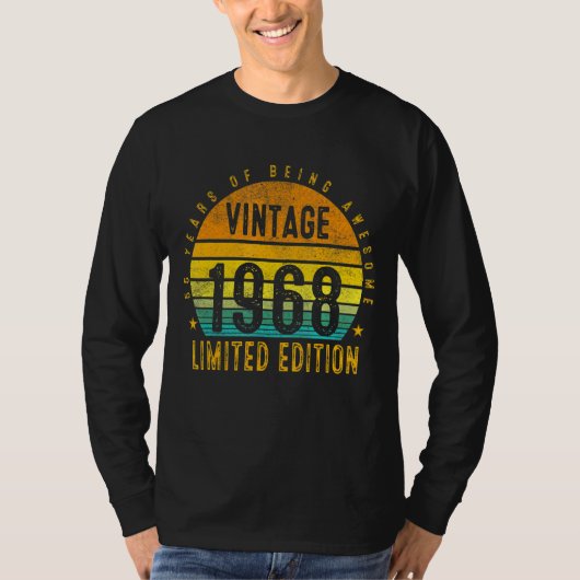 55歳ヴィンテージ1968年限定版55th Bir Tシャツ (正面)
