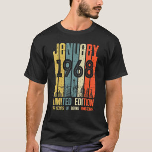 55歳ヴィンテージ1968年1月誕生日メンズウォム Tシャツ