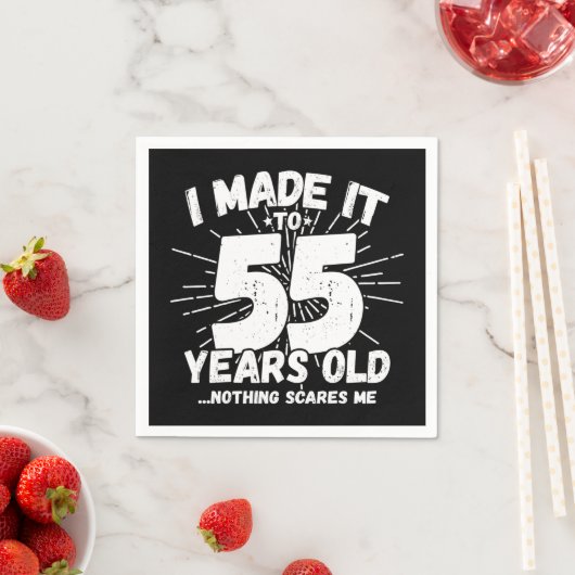 55歳皮肉ミームおもしろい55誕生日 スタンダードカクテルナプキン (インサイチュ)