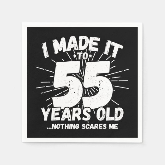 55歳皮肉ミームおもしろい55誕生日 スタンダードカクテルナプキン (正面)