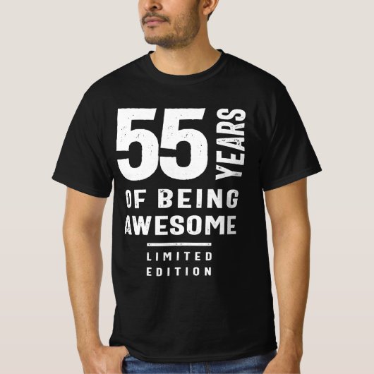 55歳素晴らし- 55誕生日 Tシャツ (正面)