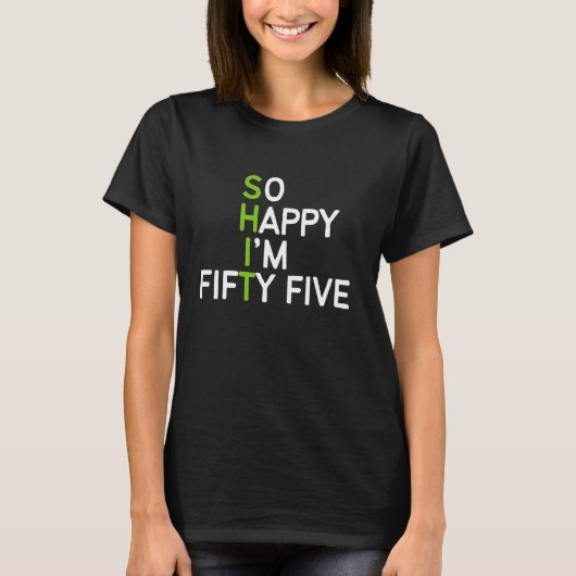 55歳55歳Gag 55歳でおもしろいすね Tシャツ (正面)