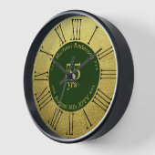 55歳 誕生日・記念日 オーダーメイド 円形 壁時計 (傾斜)