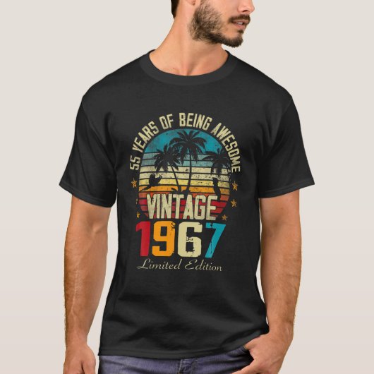 55歳、1967年、第素晴らし55回ヴィンテージ Tシャツ (正面)