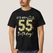 55歳It_s私の誕生日55th誕生日ディアモン Tシャツ (正面)