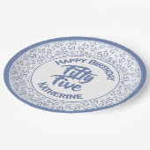 55番目のクール乱数パターン(青/白) ペーパープレート (アングル)