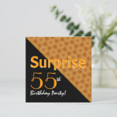 55番目のサプライズ誕生日(黒と金ゴールド) 招待状 (スタンド正面)