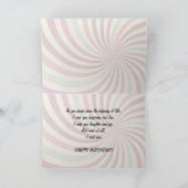 55番目の誕生日カードとバイクの女の子 カード (内部)