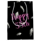 55番目の誕生日羽ミディアム抱き枕 ミディアムペーパーバッグ (正面)