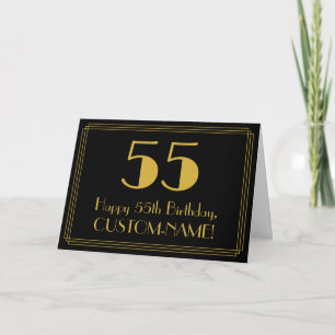 55番目の誕生日:インスパイアアールデコ検索"55" +名前 カード