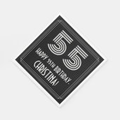 55番目の誕生日:インスパイアアールデコ検索"55" +名前 スタンダードランチョンナプキン (角)