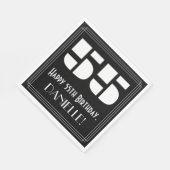 55番目の誕生日:インスパイアアールデコ検索"55" +名前 スタンダードランチョンナプキン (角)