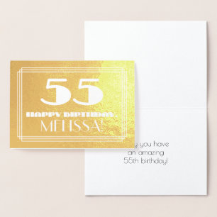 55番目の誕生日:名前+アールデコインスパイア「55」を見る 箔カード