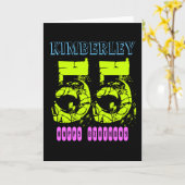 55番目パーソナライズされたの誕生日グリーティングカード カード (黄色い花)