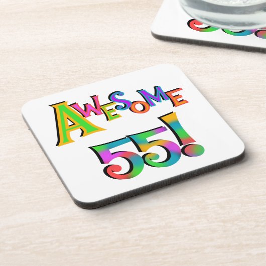 55素晴らし誕生日Tシャツとギフト コースター (左側)