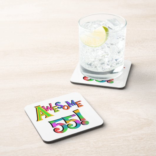 55素晴らし誕生日Tシャツとギフト コースター (右側)