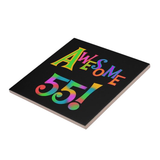 55素晴らし誕生日Tシャツとギフト タイル (側面)