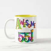 55素晴らし誕生日Tシャツとギフト ツートーンマグカップ (左)