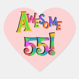 55素晴らし誕生日Tシャツとギフト ハートシール
