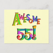 55素晴らし誕生日Tシャツとギフト ポストカード (正面)