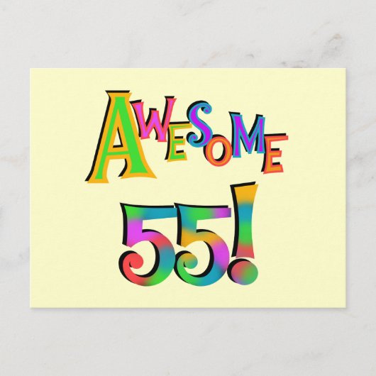 55素晴らし誕生日Tシャツとギフト ポストカード (正面)