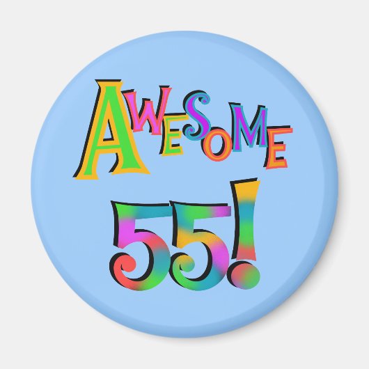 55素晴らし誕生日Tシャツとギフト マグネット (正面)