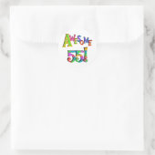 55素晴らし誕生日Tシャツとギフト ラウンドシール (バッグ)