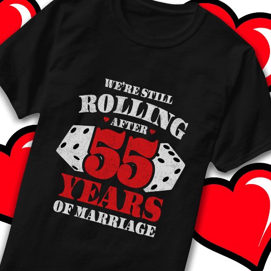 55結婚した年おもしろい55結婚周年 Tシャツ