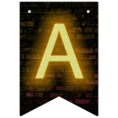 55誕生日のネオンサインオンブリック バンティングフラッグ (第3の旗)