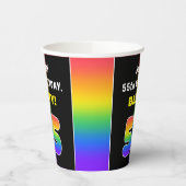55誕生日カラフル: Rainbow # 55,名前をカスタムする 紙コップ (左)